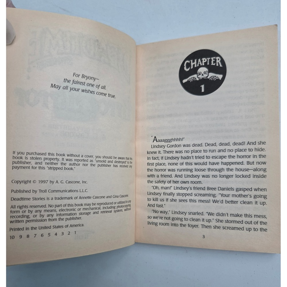 1997 Troll Deadtime Stories Mirror Mirror Book Horror Series - Picture 4 of 8
